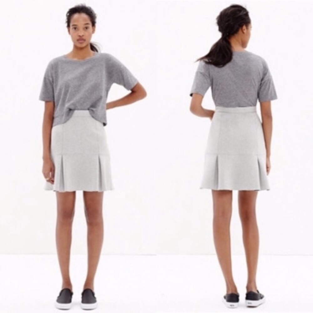 Madewell Gray Jersey Mini Skirt Size 4 Like New! - Picture 1 of 4